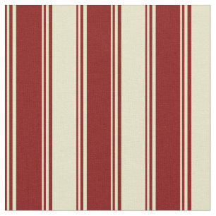 Maroon en Bleek Goldenrod Striped Pattern Stof