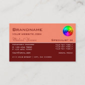 Maroon en Coral Classic met Logo Professional Visitekaartje (Achterkant)