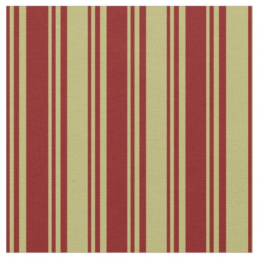 Maroon en Dark Khaki Lines Pattern Stof (Close Up)