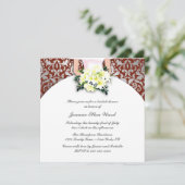 maroon en Gele Bridal Shower Kaart (Staand voorkant)