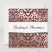 maroon en Gele Bridal Shower Kaart (Achterkant)