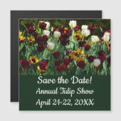 Maroon en gele Tulpen kleurrijke Floral (Voorkant / Achterkant)