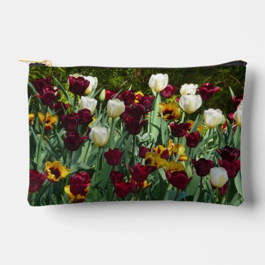 Maroon en gele Tulpen kleurrijke Floral Etui (Voorkant)
