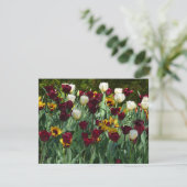 Maroon en gele Tulpen kleurrijke Floral Kaart (Staand voorkant)
