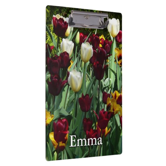 Maroon en gele Tulpen kleurrijke Floral Klembord (Rechts)