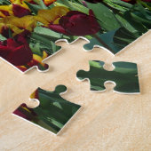 Maroon en gele Tulpen kleurrijke Floral Legpuzzel (Zijkant)