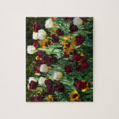 Maroon en gele Tulpen kleurrijke Floral Legpuzzel (Verticaal)