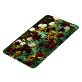 Maroon en gele Tulpen kleurrijke Floral Magneet (Linkerzijde)