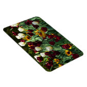 Maroon en gele Tulpen kleurrijke Floral Magneet (Rechterzijde)