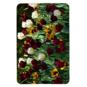 Maroon en gele Tulpen kleurrijke Floral Magneet (Verticaal)