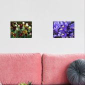 Maroon en gele Tulpen kleurrijke Floral Muurkunst Sets (Woonkamer)