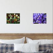 Maroon en gele Tulpen kleurrijke Floral Muurkunst Sets (Slaapkamer)