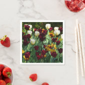Maroon en gele Tulpen kleurrijke Floral Servet (Insitu)