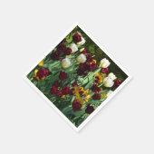 Maroon en gele Tulpen kleurrijke Floral Servet (Hoek)