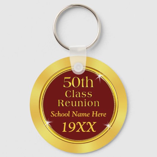 Maroon- en Gold 50e High School Reunion Souvenirs Sleutelhanger (Voorkant)