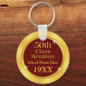 Maroon- en Gold 50e High School Reunion Souvenirs Sleutelhanger (Voorkant)