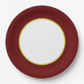 Maroon- en Gold-Bord Papieren Bordje (Voorkant)