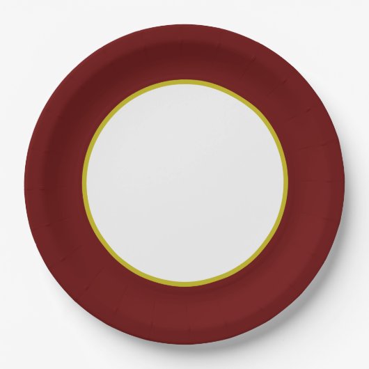 Maroon- en Gold-Bord Papieren Bordje (Voorkant)