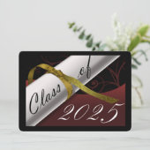 Maroon- en Gold-graduatiepartij Kaart (Staand voorkant)