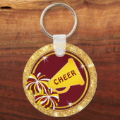 Maroon en goud, Cheerleader Gifts Cheap, Cheer Sleutelhanger (Achterkant)