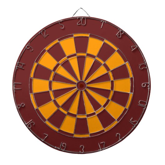 Maroon en Goud Dartbord (Voorkant)