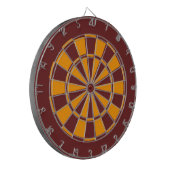 Maroon en Goud Dartbord (Voorkant Links)