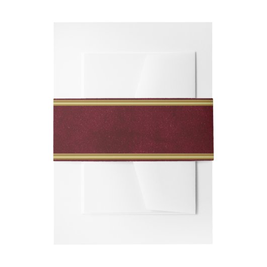 Maroon en Goud Uitnodigingen Wikkel (Voorkant Voorbeeld)