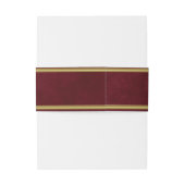 Maroon en Goud Uitnodigingen Wikkel (Achterkant Voorbeeld)