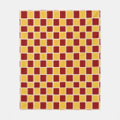 Maroon- en goudbriketten fleece deken (Voorkant)