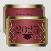 Maroon- en gouddiploma Lijst Kaart (Voorkant / Achterkant)