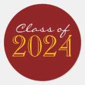 Maroon en gouden Afstuderen envelop Seal Stickers (Voorkant)