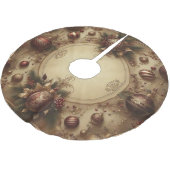 Maroon en Gouden Kerst Kerstboom Rok (Gekanteld)