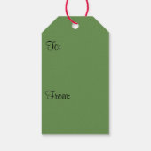 Maroon en Gouden Kerstboom I Vakantie Foto Cadeaulabel (Achterkant)