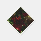 Maroon en Gouden Kerstboom I Vakantie Foto Servetten (Hoek)