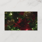 Maroon en Gouden Kerstboom I Vakantie Foto Visitekaartje (Achterkant)