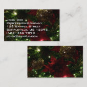 Maroon en Gouden Kerstboom I Vakantie Foto Visitekaartje (Voorkant / Achterkant)