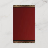 Maroon- en goudgecentreerde Visitekaartjes (Achterkant)