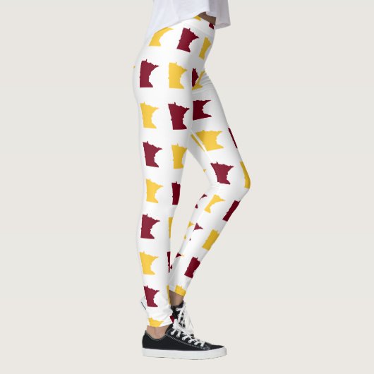 Maroon- en goudstaat Minnesota Pattern Leggings (Rechts)