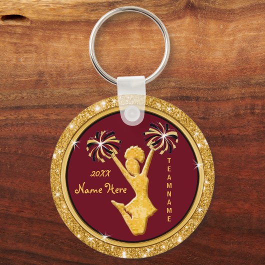 Maroon- en goudzeekap Aangepaste Sleutelhangers (Achterkant)
