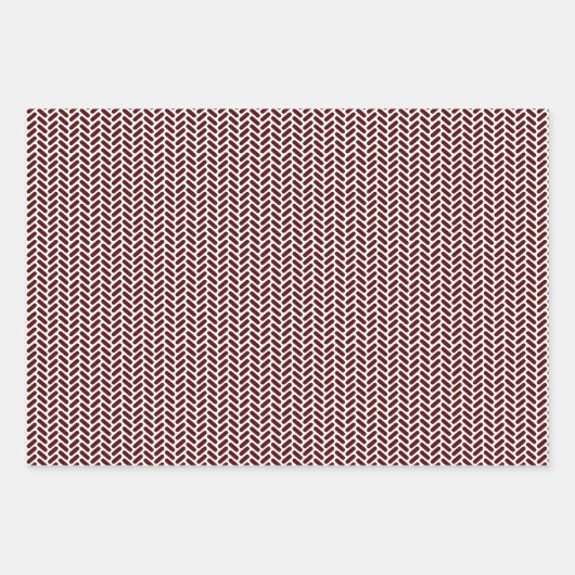 Maroon en grijze gemengde patronen inpakpapier vel (Voorkant)