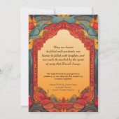 Maroon en groen Diwali Radiance Kaart (Achterkant)