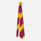 Maroon en Nu Gold Broad Regimental Stripe Stropdas (Achterkant)