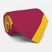 Maroon en Nu Gold Stropdas (Opgerold)