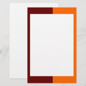 Maroon- en Oranje-grensbenodigdheden Briefpapier (Voorkant / Achterkant)