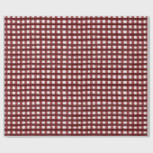 Maroon en Rode waterverf check Wrapping roll Cadeaupapier (Vlak)