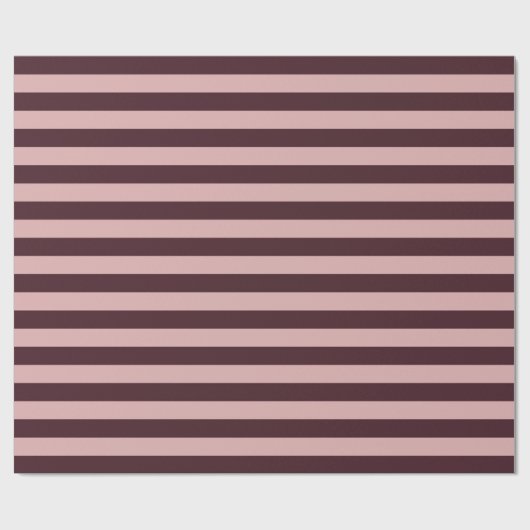 Maroon- en roze strepen cadeaupapier (Vlak)