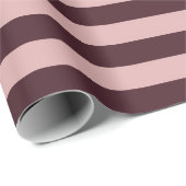 Maroon- en roze strepen cadeaupapier (Rol Hoek)