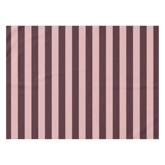 Maroon- en roze strepen tafelkleed (Voorkant (Horizontaal))
