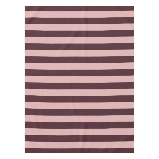 Maroon- en roze strepen tafelkleed (Voorkant)