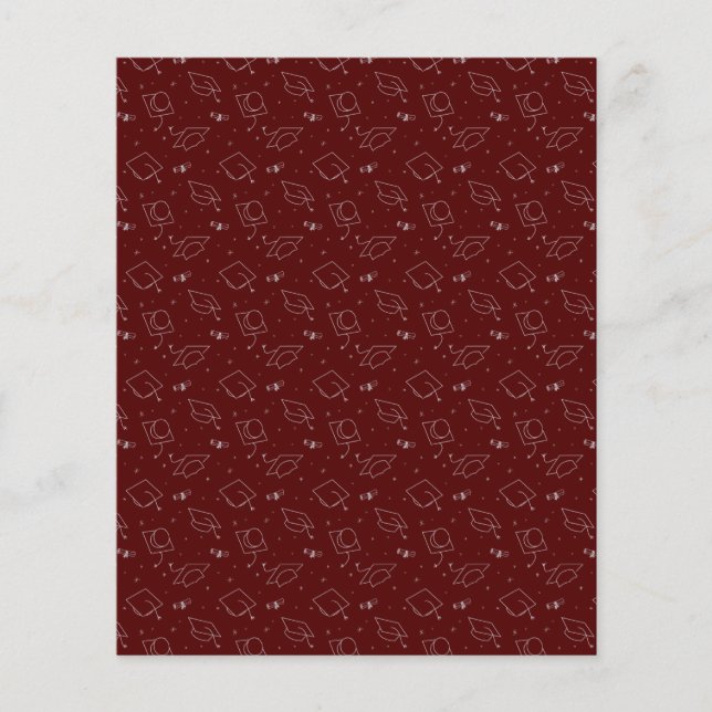 Maroon- en Silver Afstuderen-scrapbook (Voorkant)